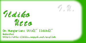 ildiko utto business card